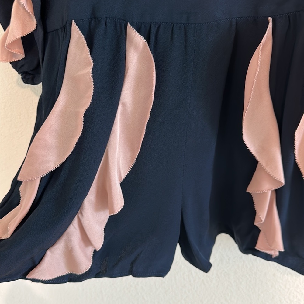 Alexis Color Block Ruffled Romper - Picture 9 of 10